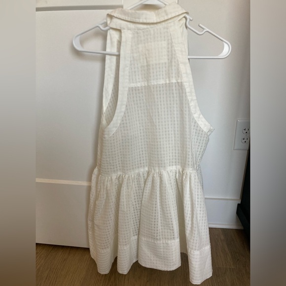 Anthropologie Maeve White Sleeveless babydoll blouse - Picture 4 of 6